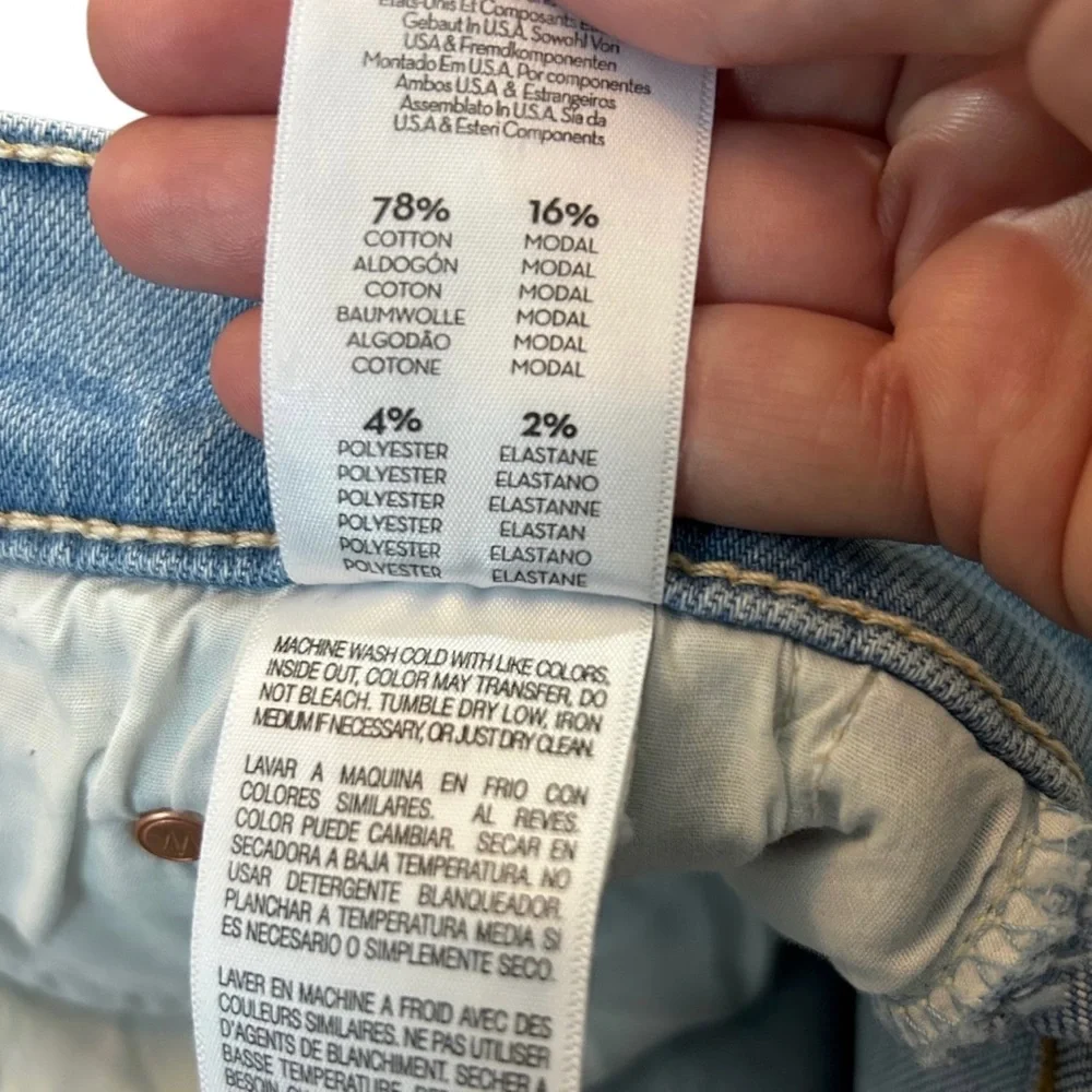 Mother The Insider Crop Step Fray Denim Size 32 Cotton Blend NWOT_11